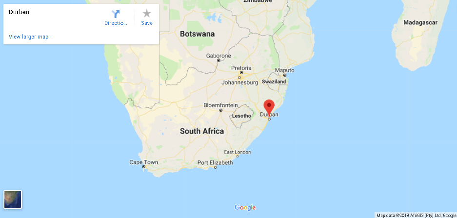 Goedkoop Vlugte na Durban Google Map